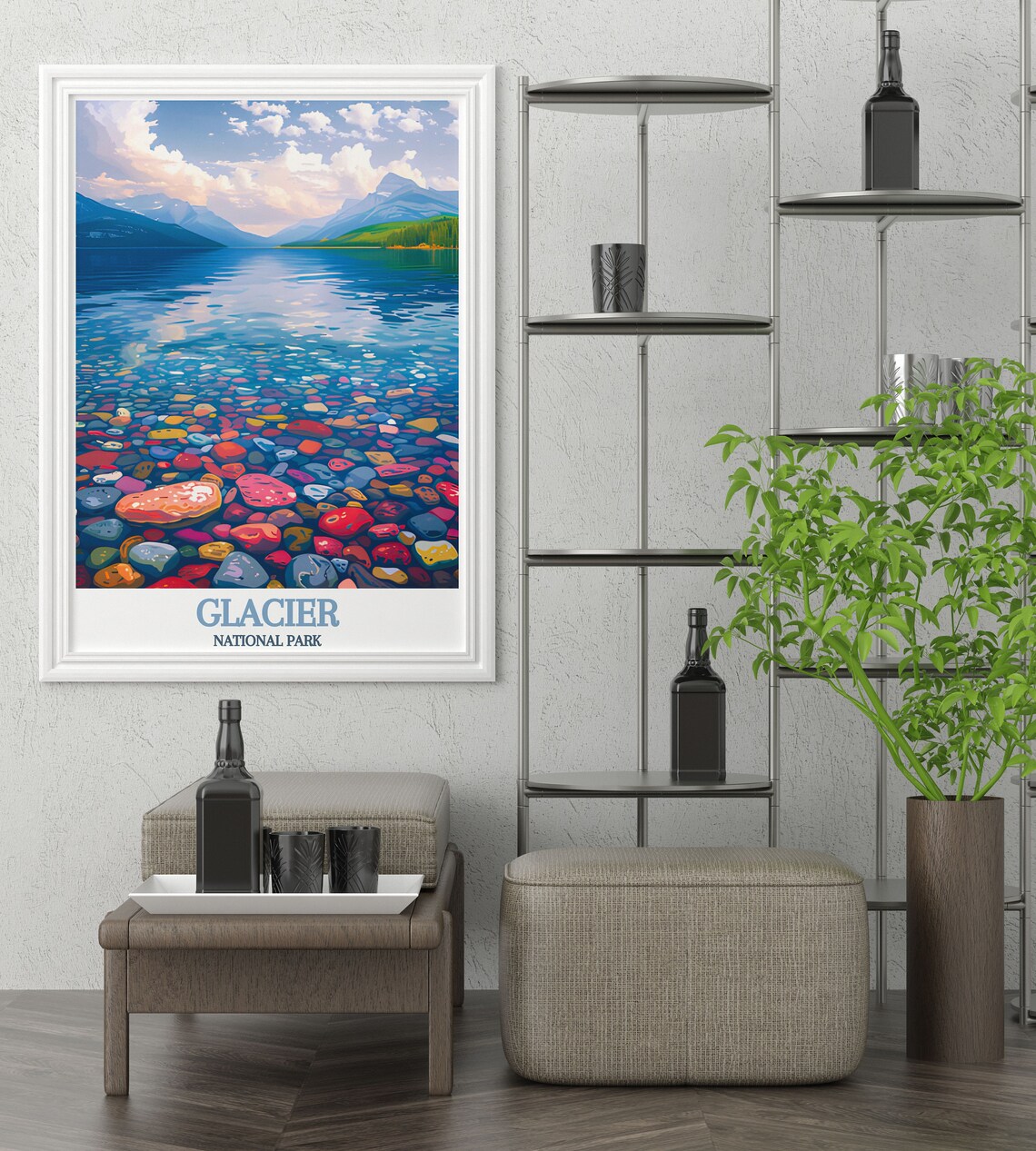 Glacier National Park Colorful Pebbles in Clear Lake McDonald Poster - Image 3