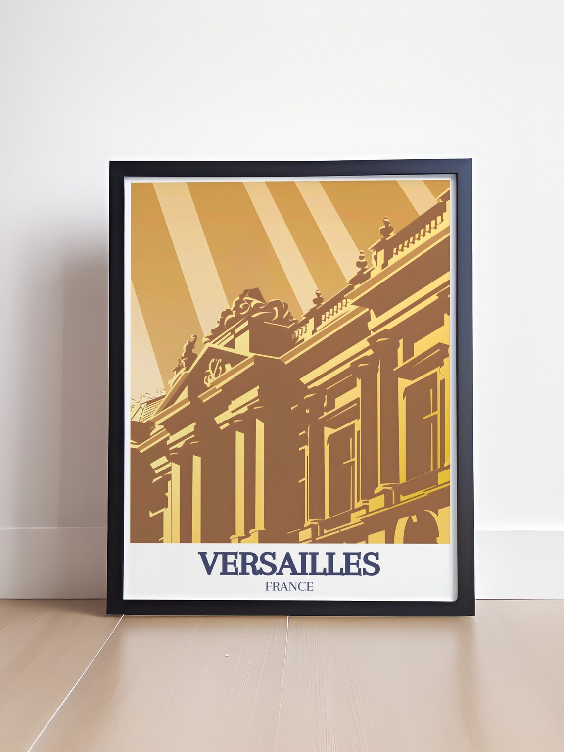 Versailles Palace Golden Facade Art Deco France Travel Poster - Image 4