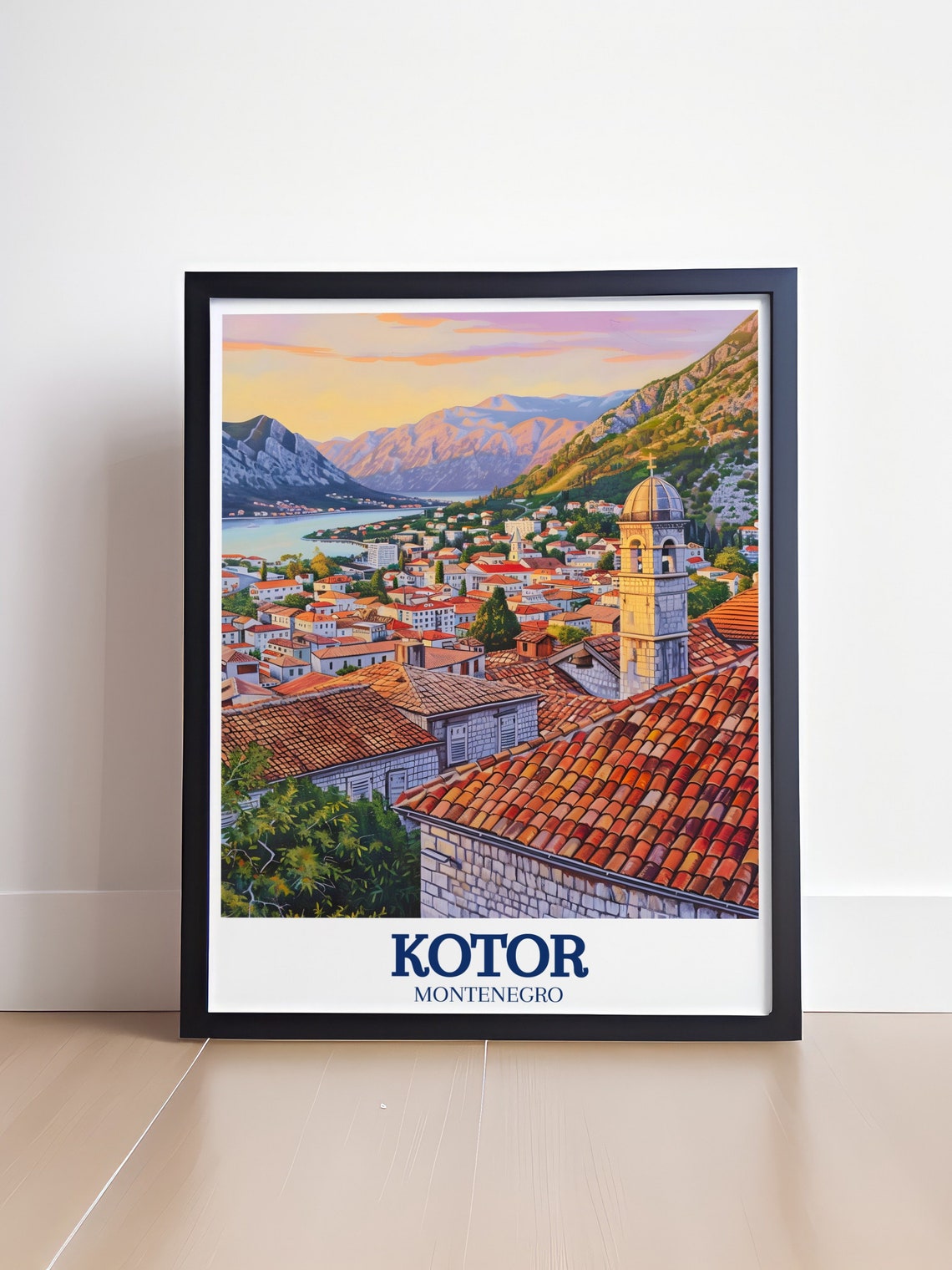 Kotor Travel Print Church Of Our Lady Of Remedy Art Kotor Old Town Posters Church Of Our Lady Of Remedy Poster Kotor Travel Art - Image 4