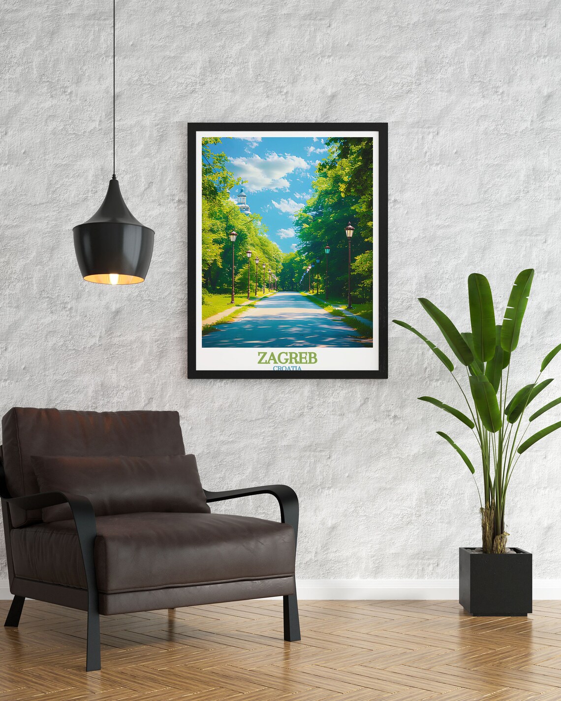 Zagreb Maksimir Park Tree Lined Avenue Croatia Urban Oasis Poster - Image 3