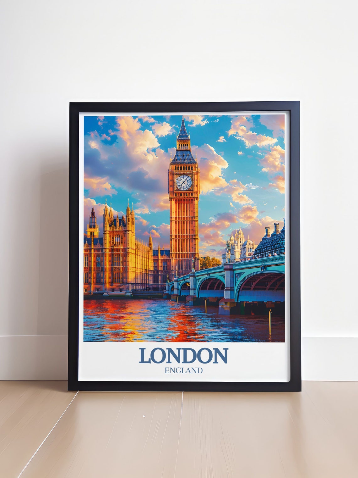 London England Big Ben And Westminster Bridge In Daytime Poster - Image 4