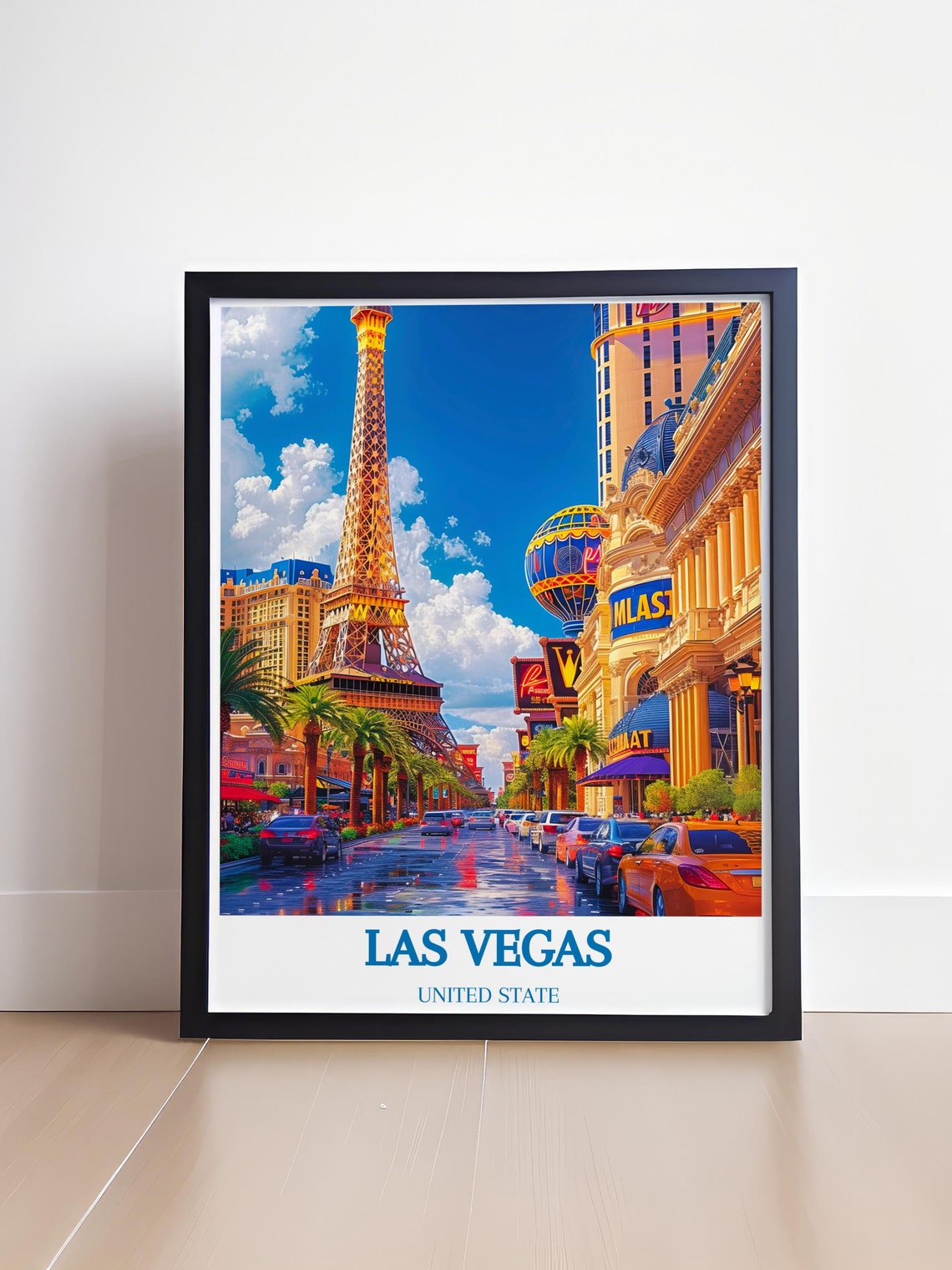 Las Vegas Paris Eiffel Tower Replica Boulevard Daytime Poster - Image 4