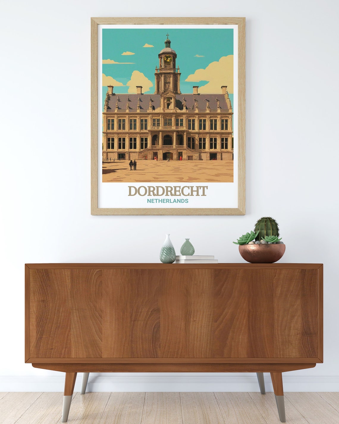 Dordrecht Wall Art City Hall Wall Art City Hall Poster For Netherlands Travel Art Dordrecht Print City Hall Travel Print - Image 2