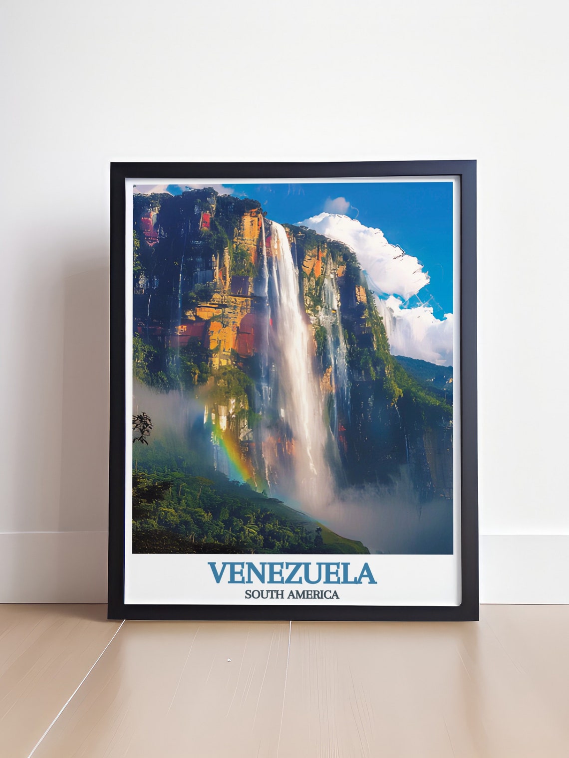 Angel Falls Venezuela Rainbow Waterfall Jungle Travel Poster - Image 4