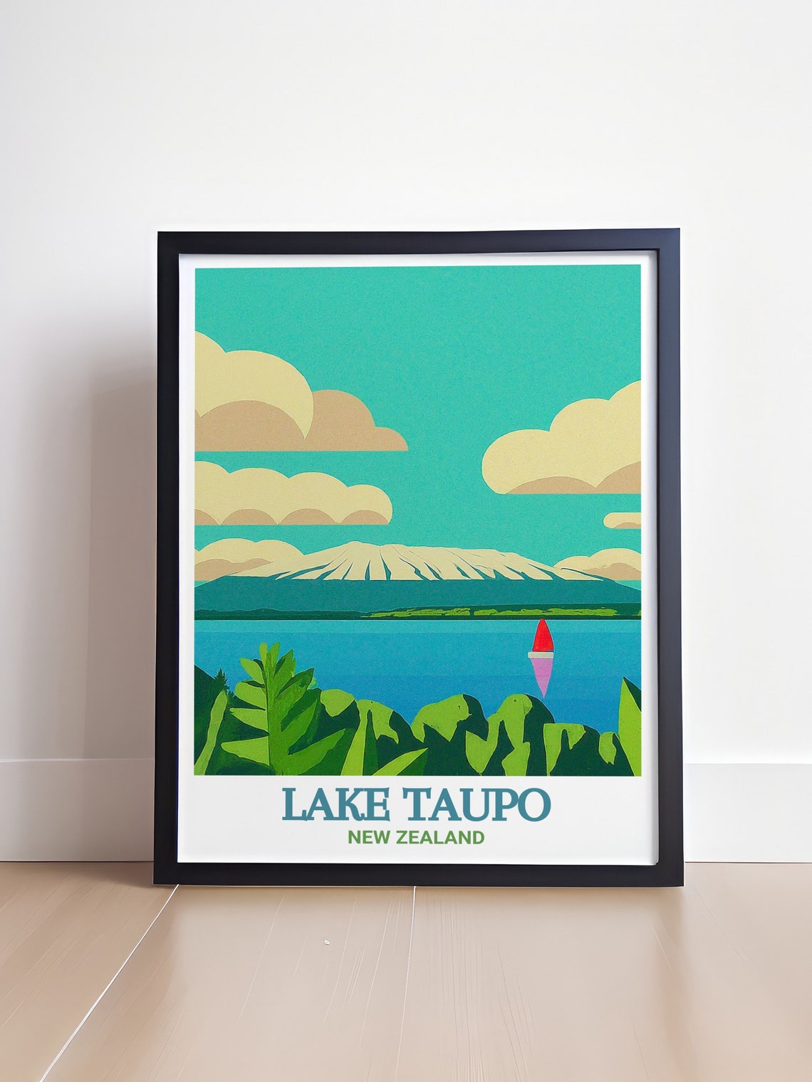 Lake Taupo Wall Art New Zealand Travel Poster Lake Taupo Art Scenic Taupo Print New Zealand Nature Art - Image 4