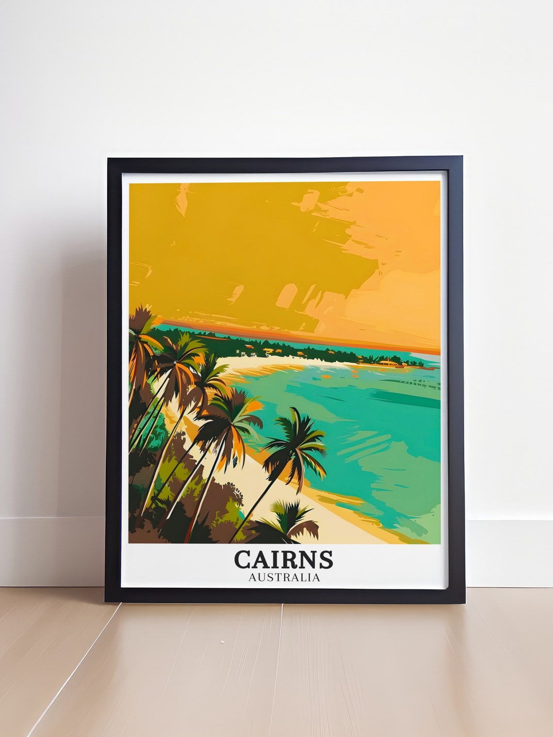 Cairns Australia Palm Cove Tropical Golden Beach Sunset Poster - Image 4