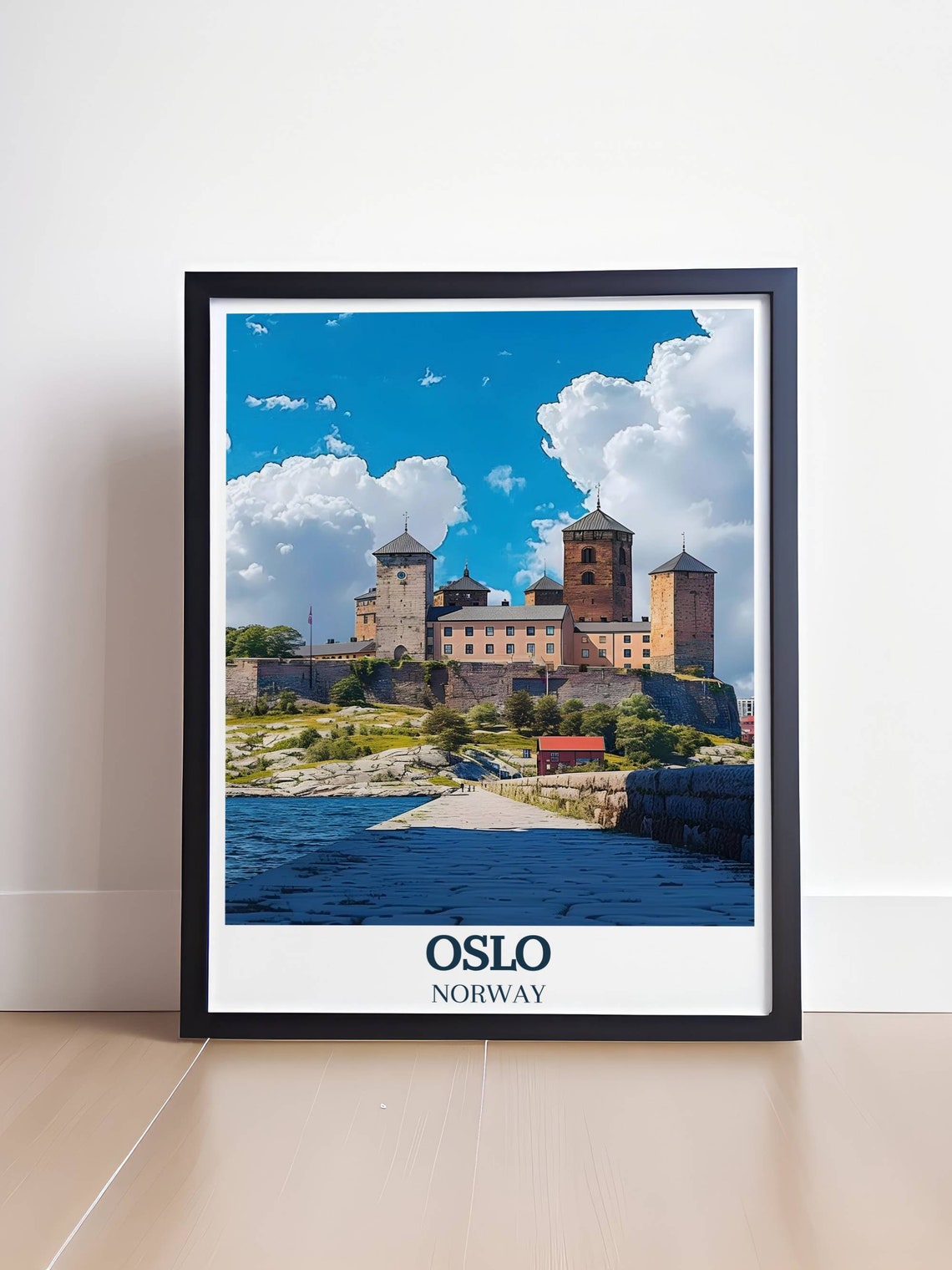 Oslo Akershus Fortress Waterfront Castle Norway Travel Poster - Image 4