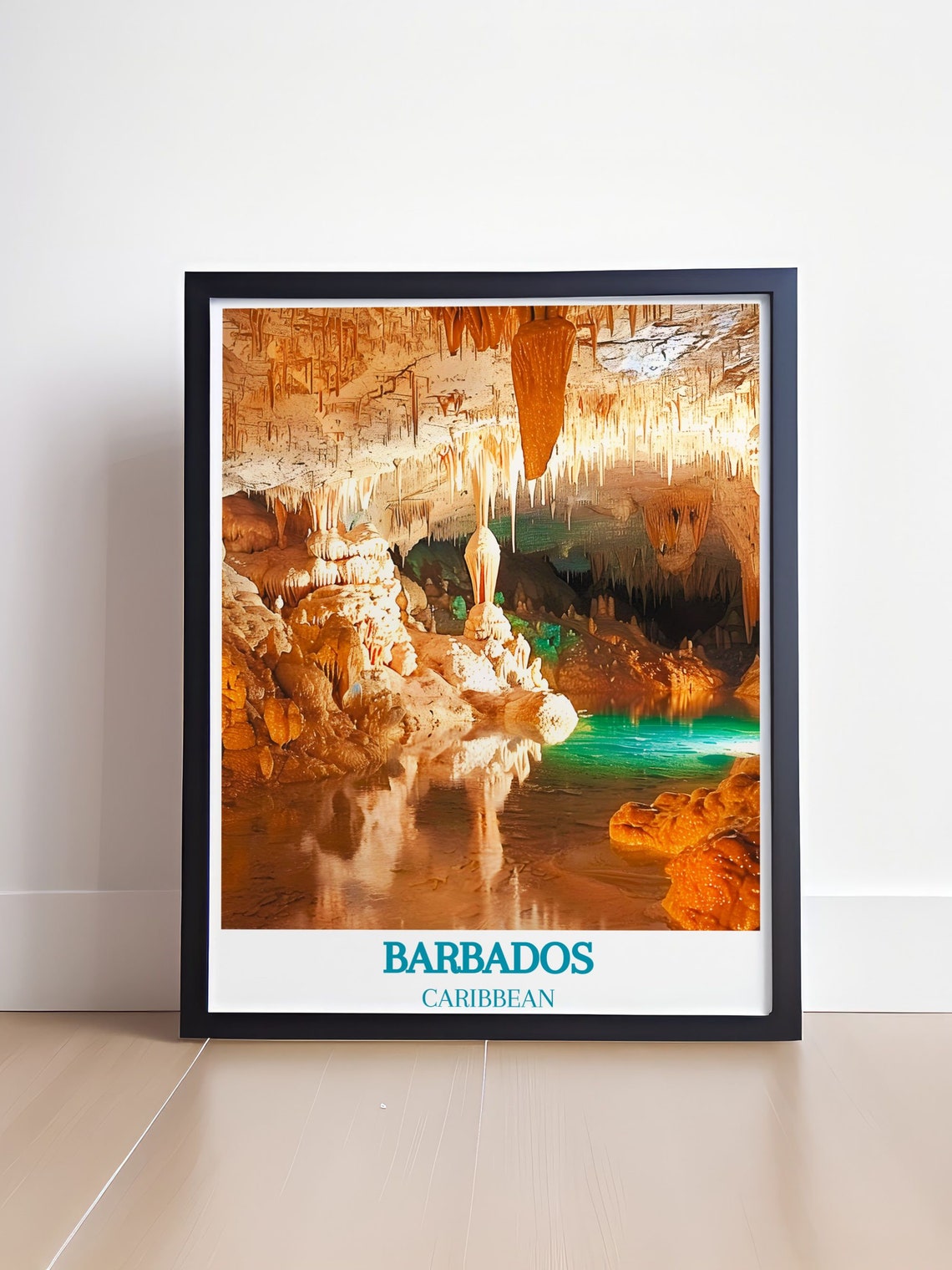 Barbados Harrison Cave Stalactites Underground Travel Poster - Image 4