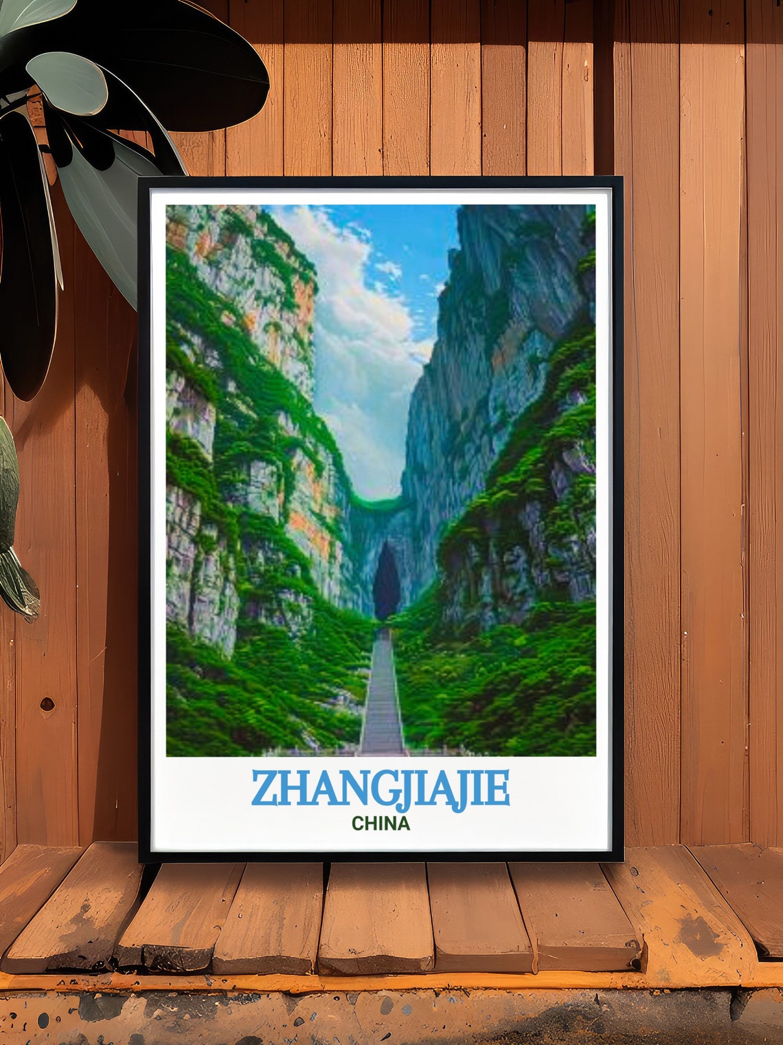 Zhangjiajie Travel Poster Tianmen Mountain Art Tianmen Mountain Decor And Art Print Zhangjiajie China Art Print Zhangjiajie Decor - Image 2