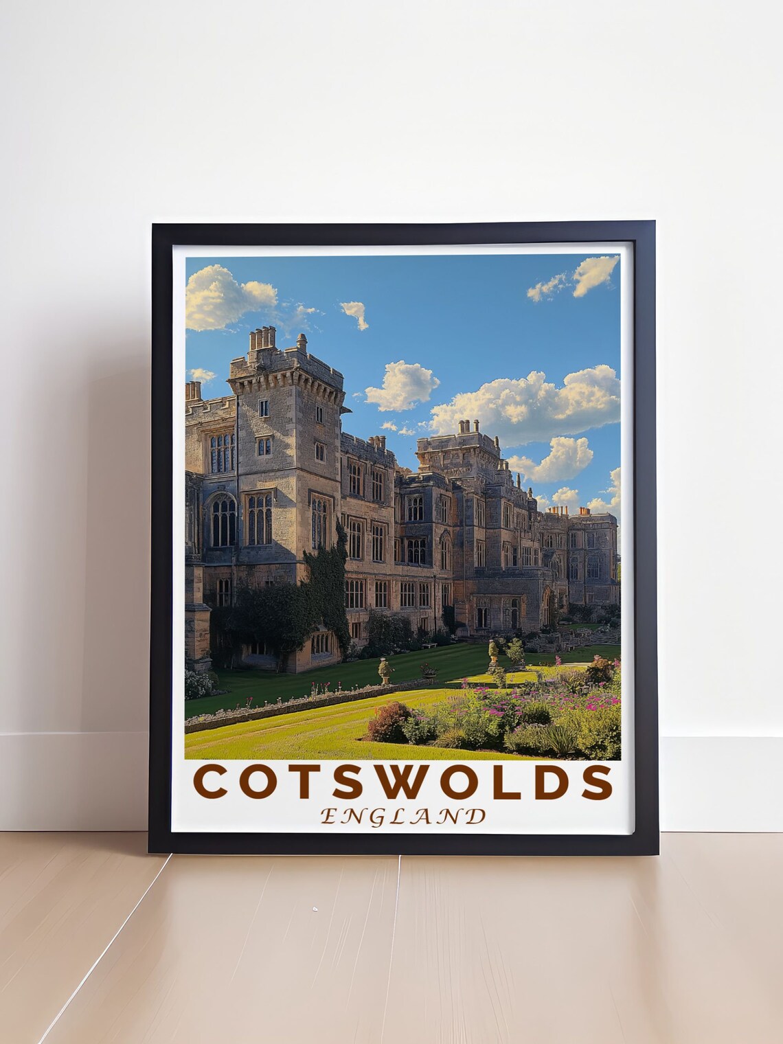 Cotswolds Art Print Of Sudeley Castle Vintage Travel Prints Of Sudeley Castle Sudeley Castle Travel Art - Image 4