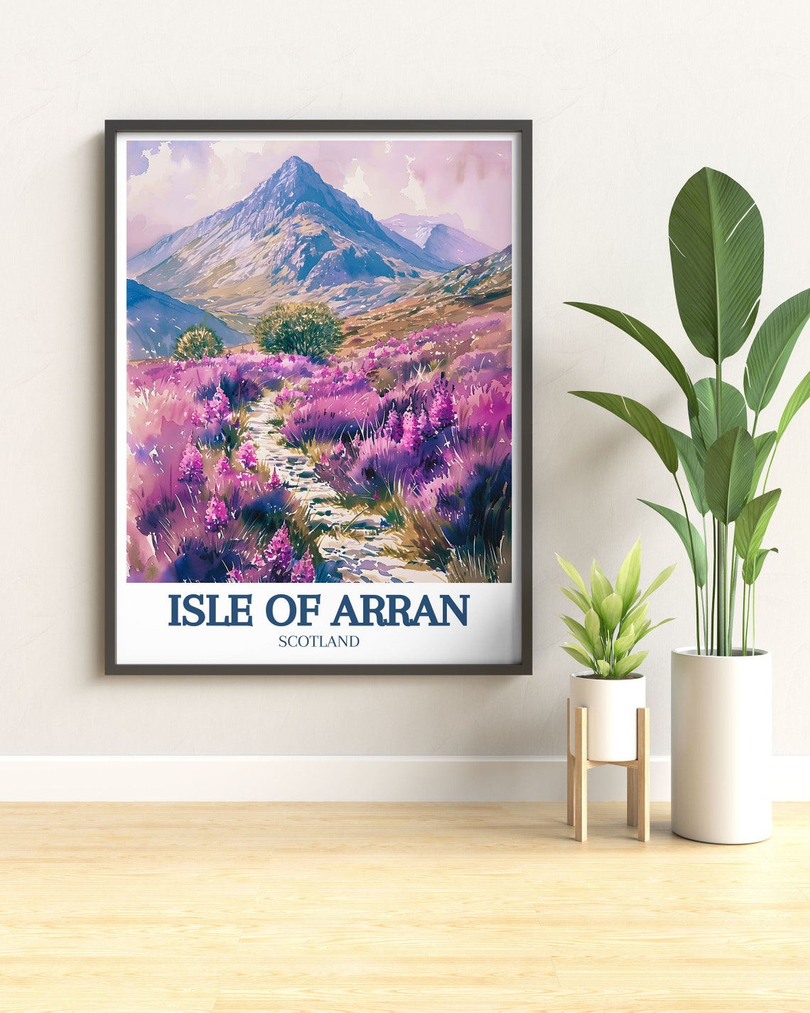 Isle of Arran Goatfell Peak Purple Heather Path Scotland Poster - Image 3