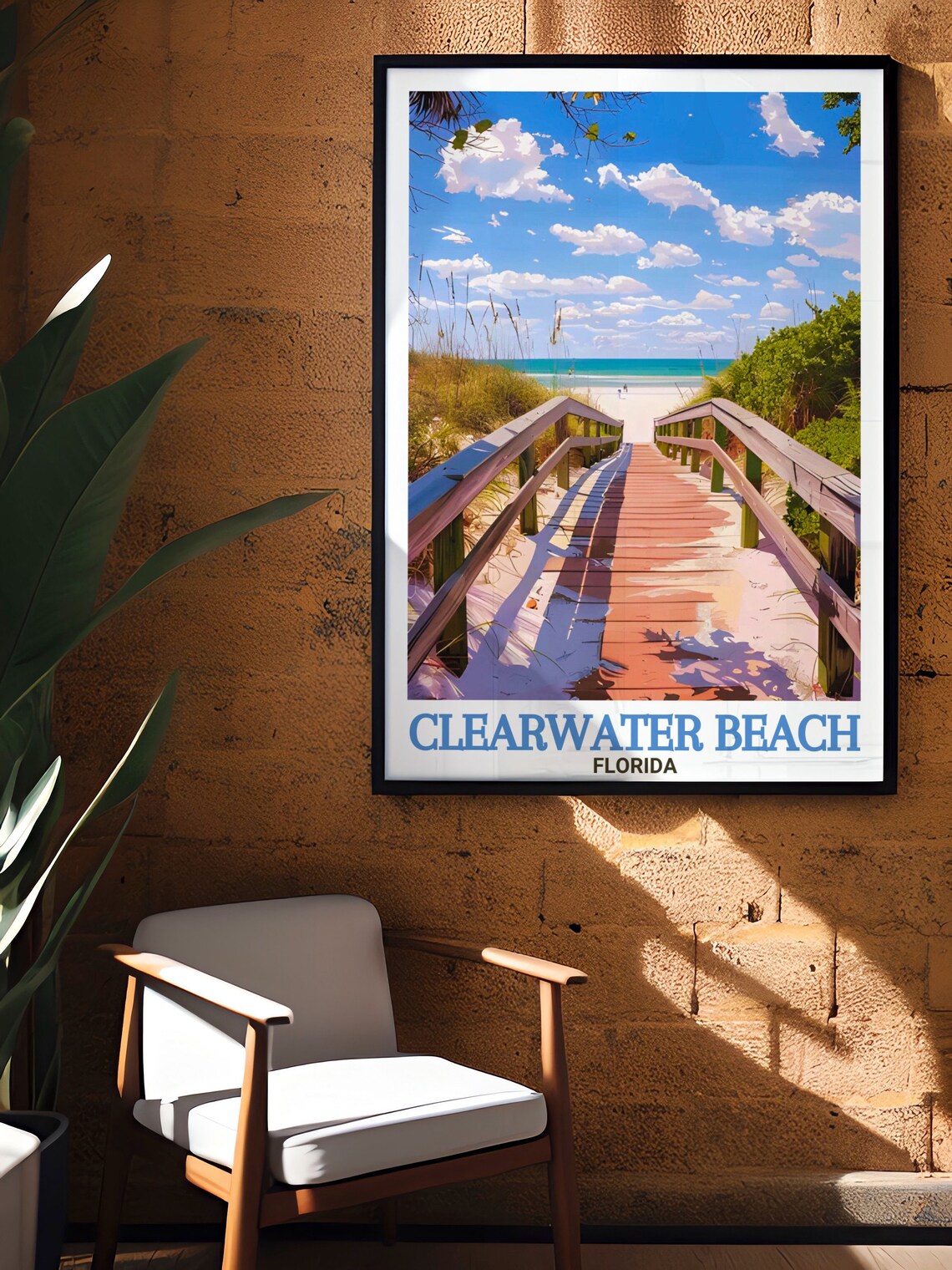 Clearwater Beach and Sand Key Park Travel Poster - Image 2