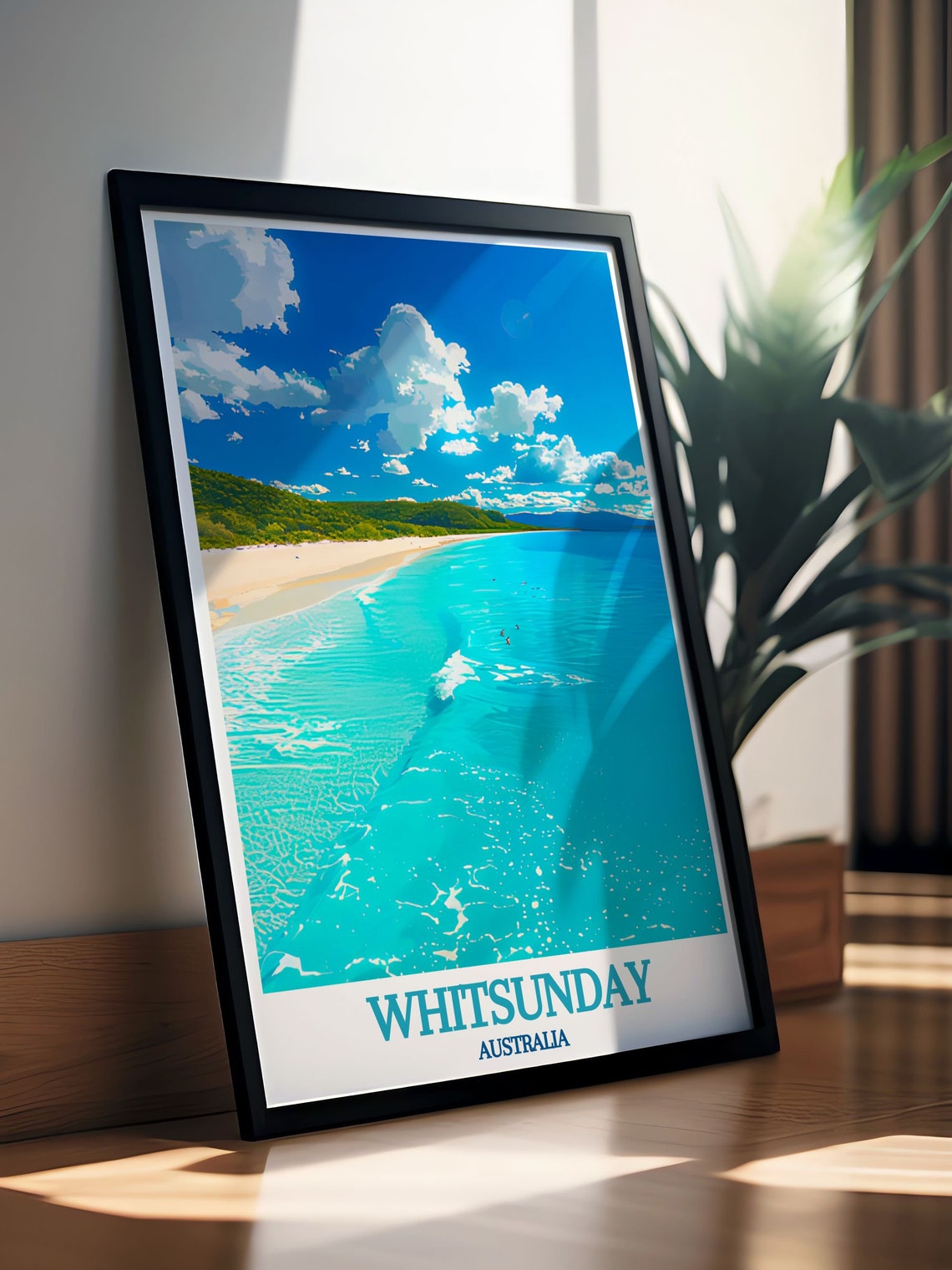 Whitsunday Whitehaven Beach Turquoise Water Vista Travel Poster - Image 3