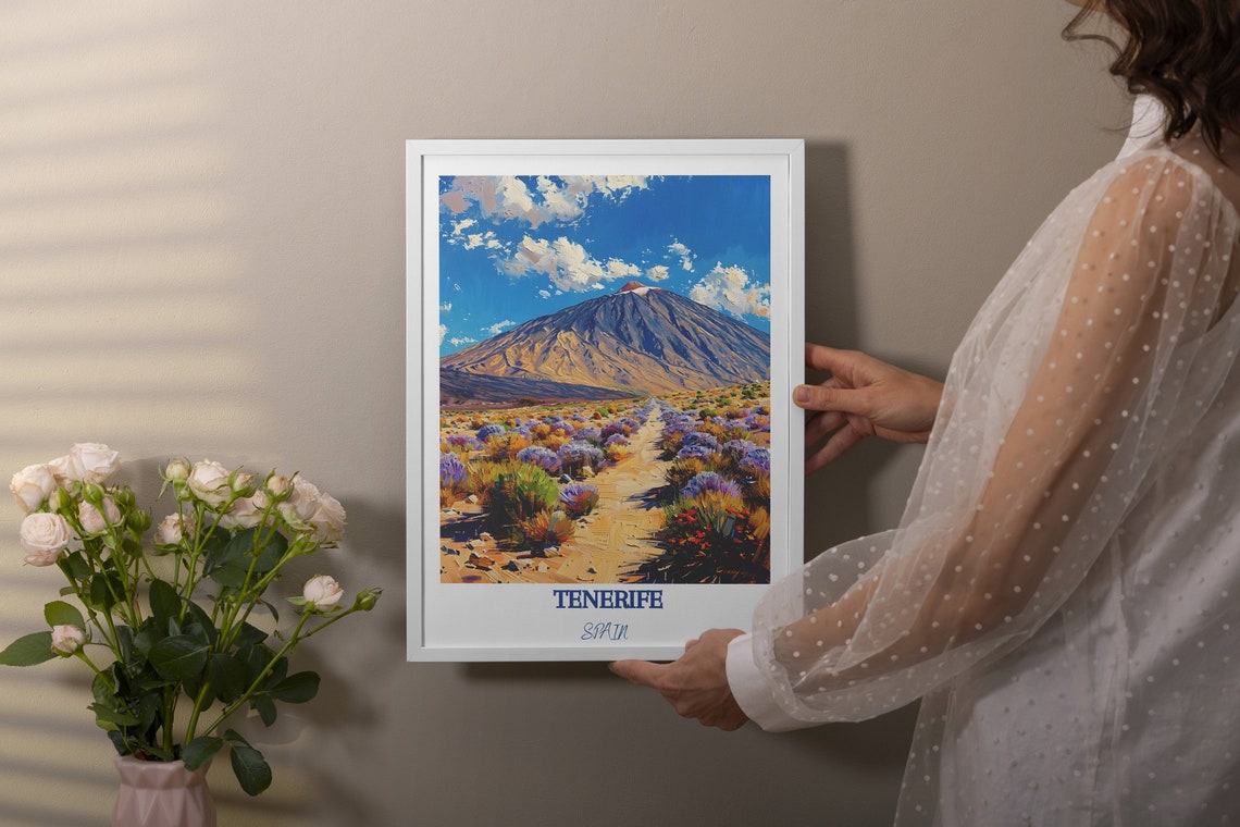 Towering Mount Teide Volcano And Wildflower Trail Tenerife Poster - Image 4