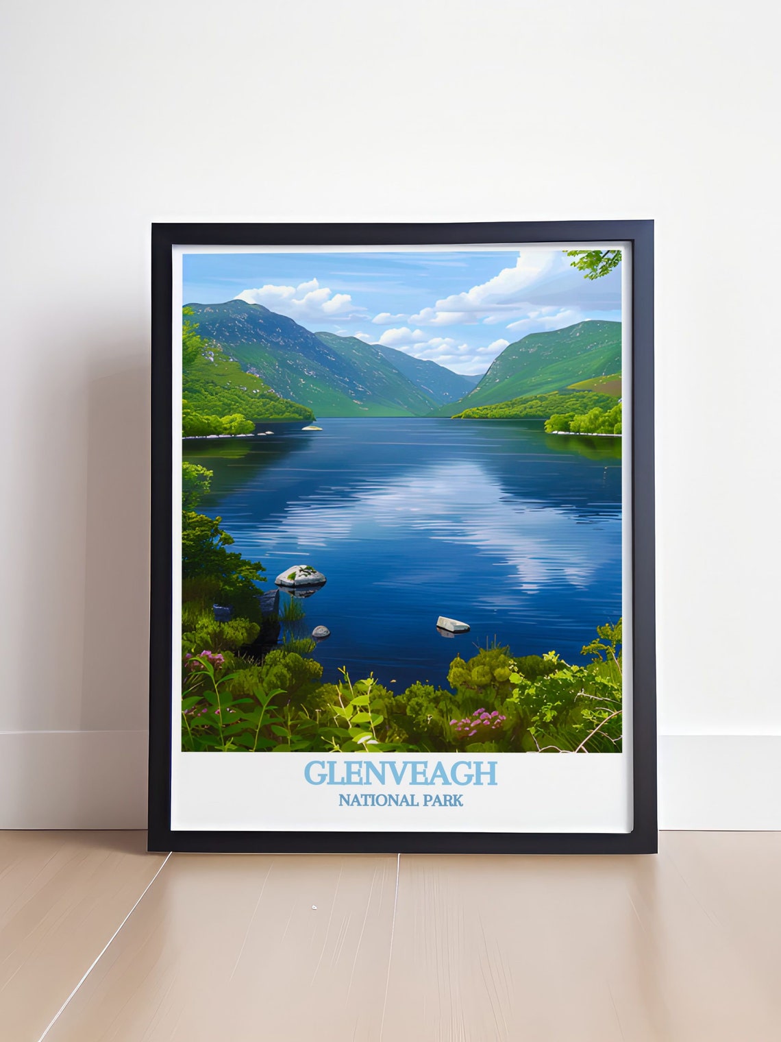 Glenveagh National Park Ireland Mirror Lake Mountain View Poster - Image 4