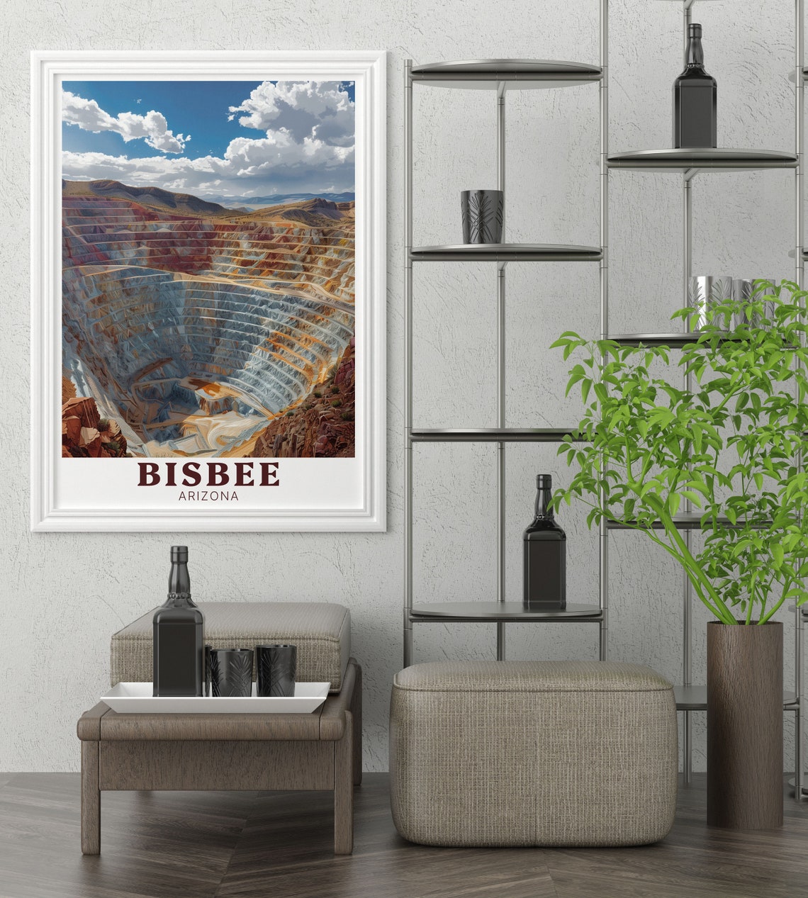 Bisbee Arizona Lavender Pit Copper Mine Terraced Desert Poster - Image 4
