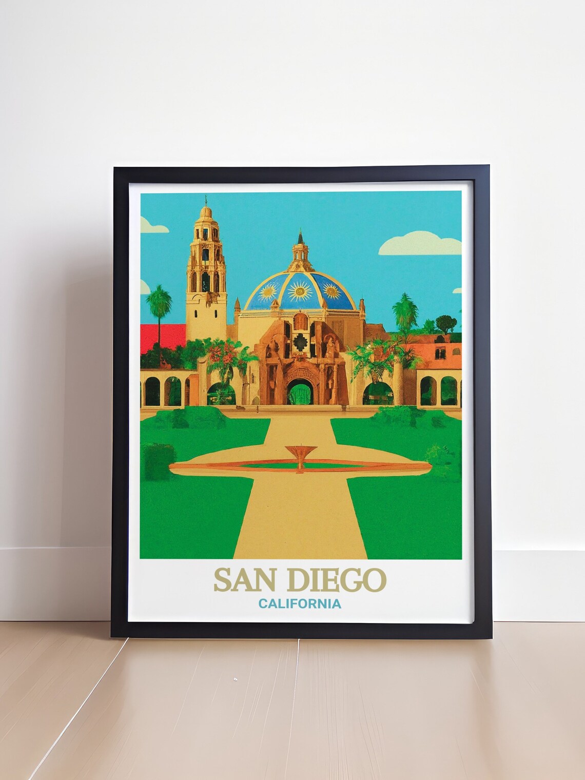 San Diego California Balboa Park California Tower Dome Travel Poster - Image 4