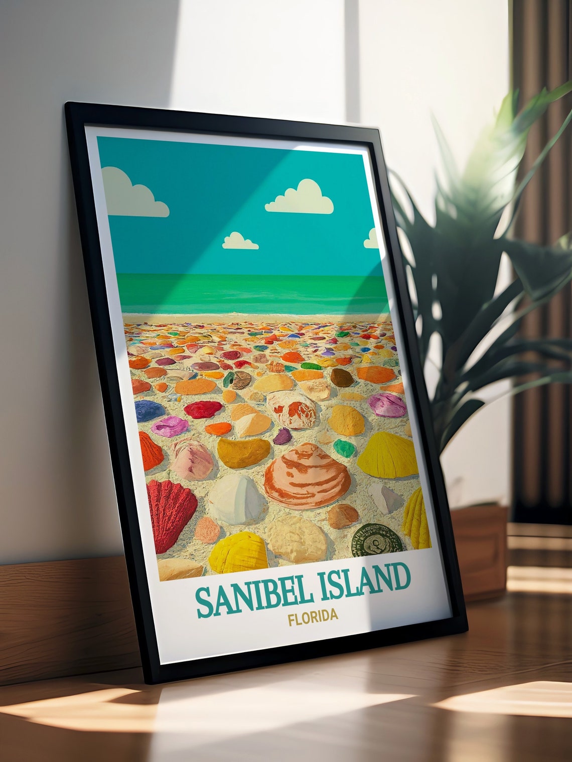 Sanibel Island Blind Pass Beach Colorful Seashells Florida Poster - Image 2