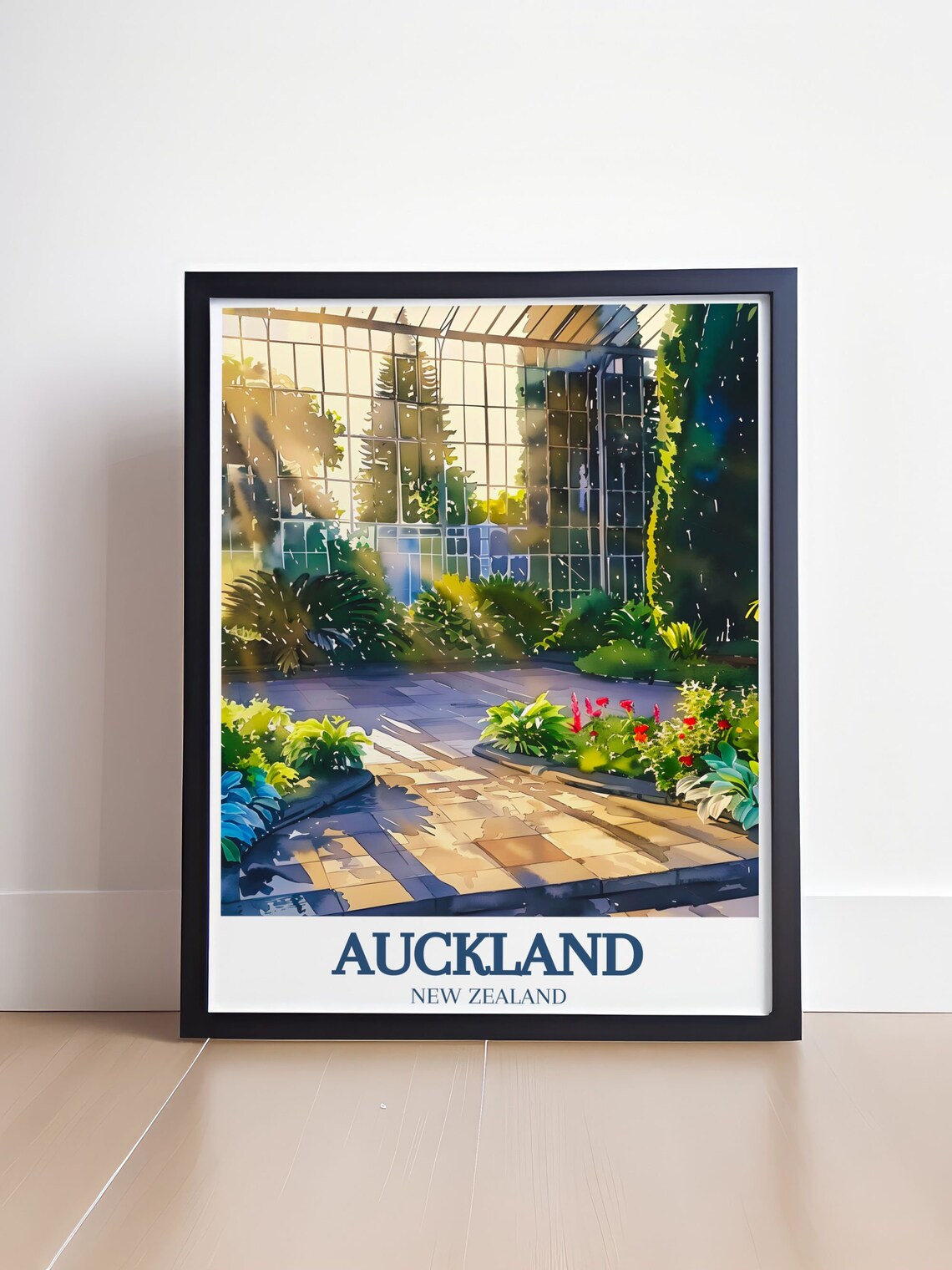 Auckland Wintergarden Glasshouse Sunlit Conservatory Travel Poster - Image 4