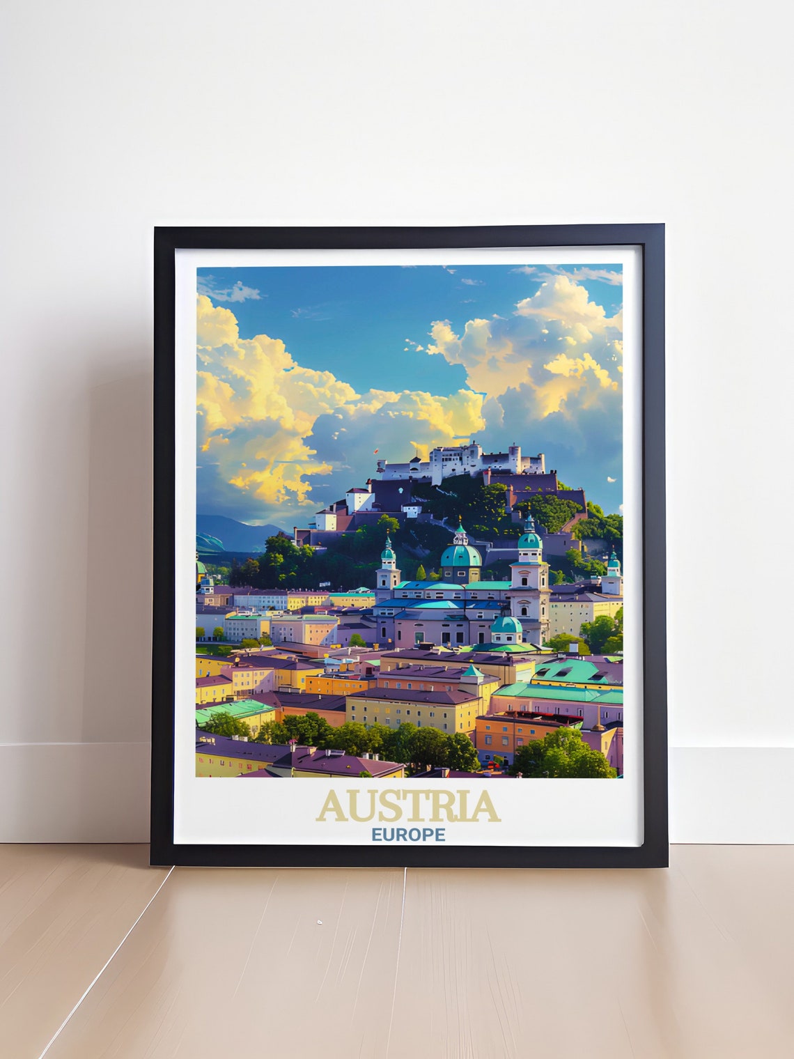 Austria Wall Art Travel Prints Of Salzburgs Historic Center Salzburgs Historic Center Wall Art Austria Art Prints - Image 4
