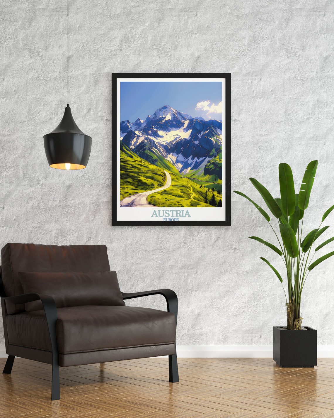 Grossglockner High Alpine Road Beneath Snow Peaks Austria Poster - Image 3