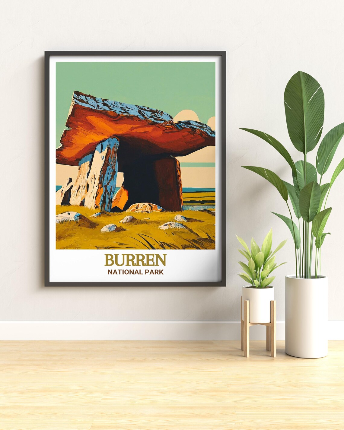 Burren National Park Travel Poster, Poulnabrone Dolmen - Image 3