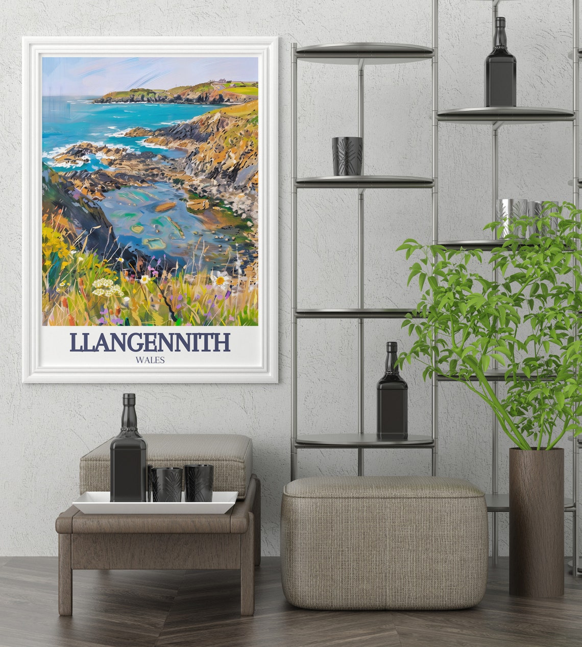 Llangennith Wales Gower Coast Path Brandy Cove Travel Poster - Image 2