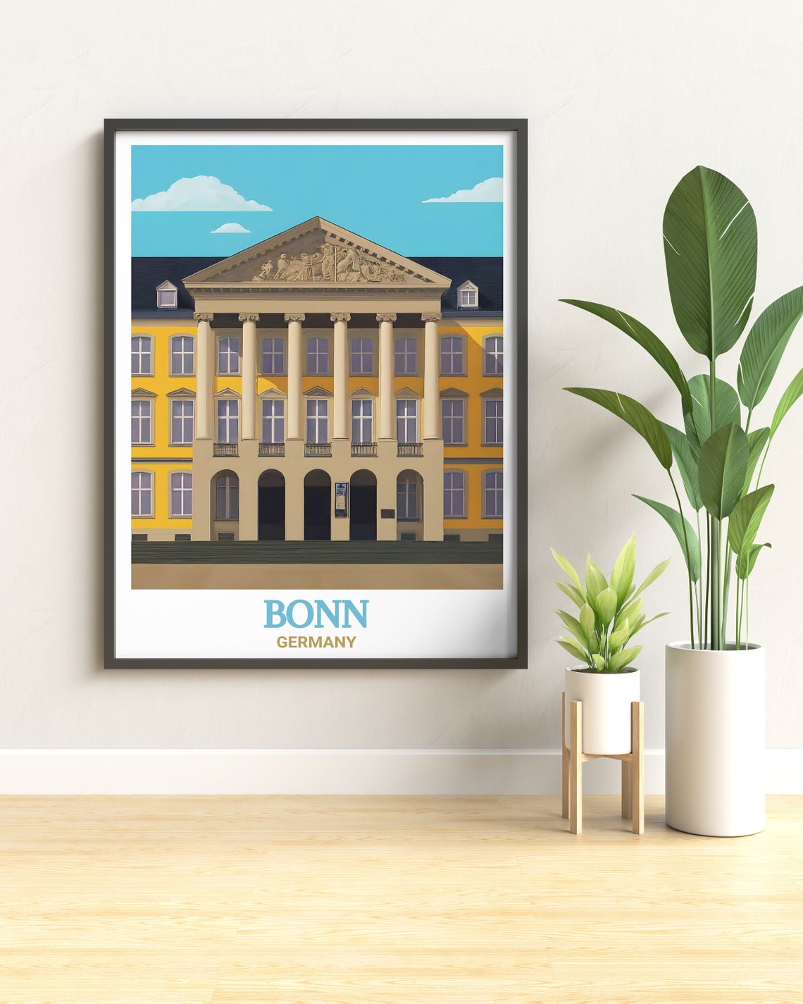 Bonn Germany University Main Building Landmark Travel Poster - Image 2