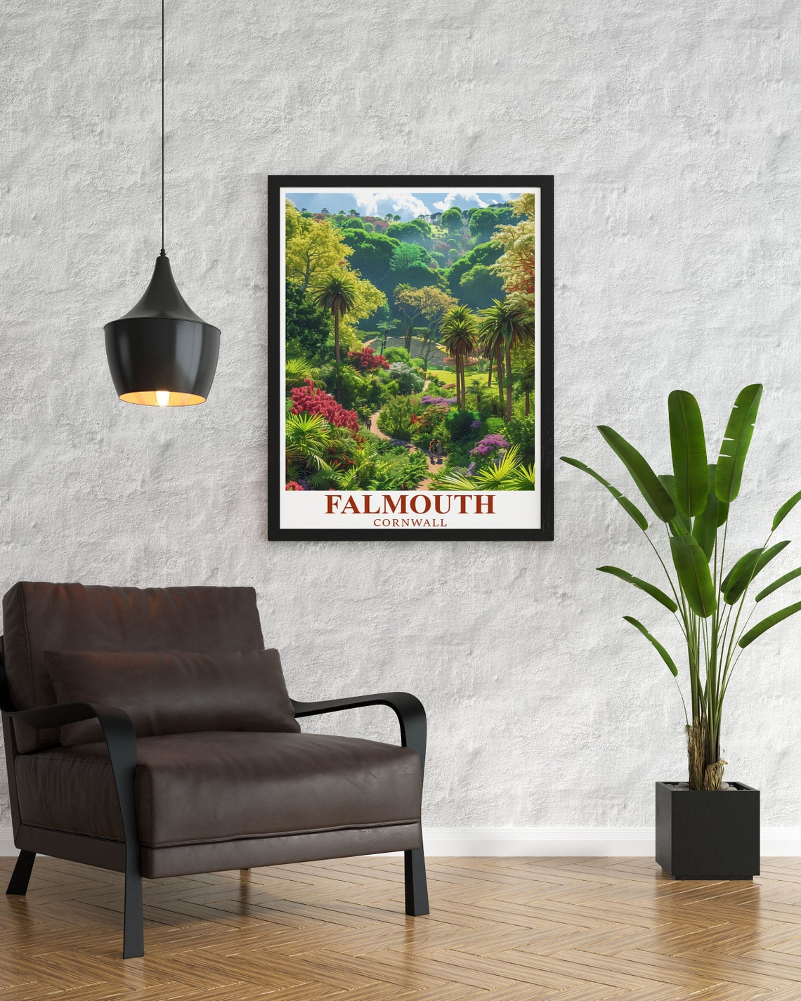 Falmouth Cornwall Trebah Subtropical Garden Valley Walk Poster - Image 2
