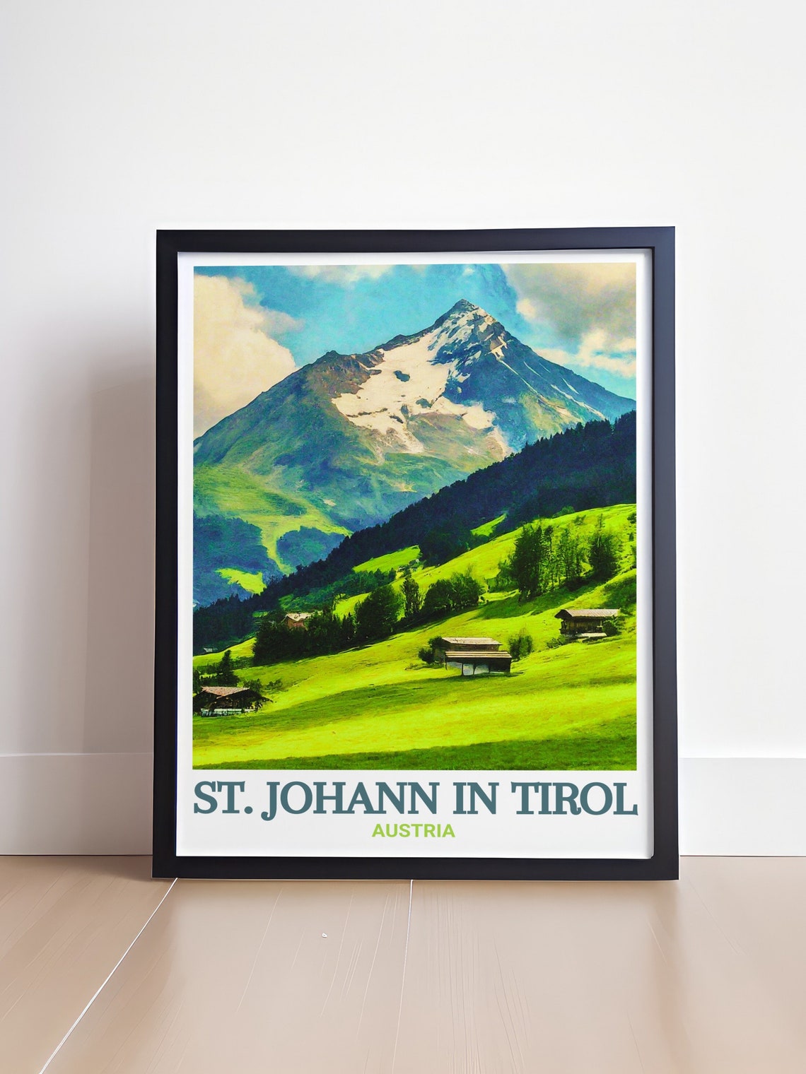 St Johann in Tirol Austria Alpine Meadow Mountain Peak Poster - Image 4