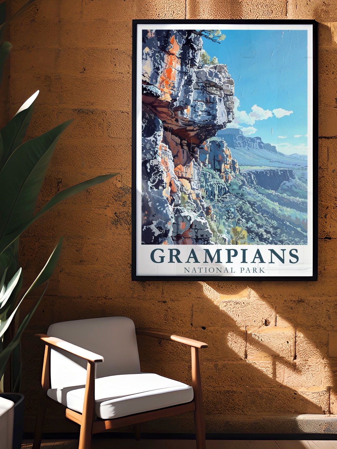 Grampians National Park Rugged Cliffs Valley View Scenic Poster - Image 2