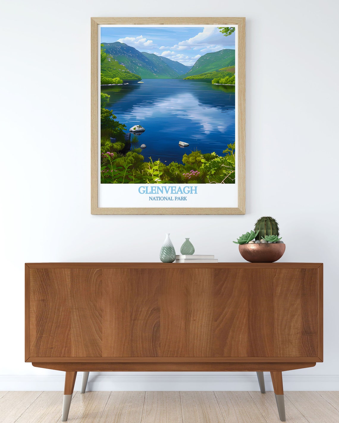 Glenveagh National Park Ireland Mirror Lake Mountain View Poster - Image 2