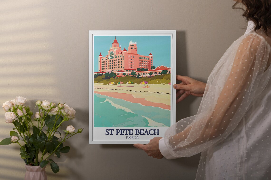 St Pete Beach, Don Cesar Hotel Travel Poster - Image 2