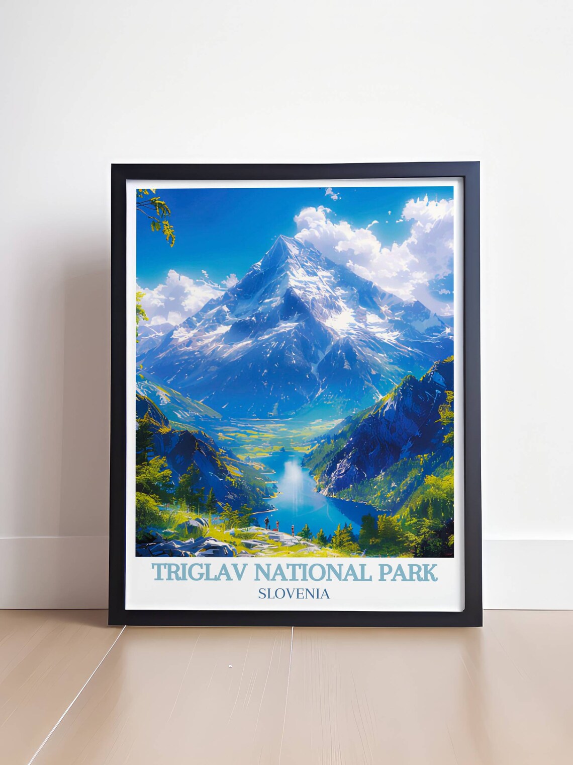 Triglav National Park Slovenia Snowy Peak Alpine Lake Travel Poster - Image 4