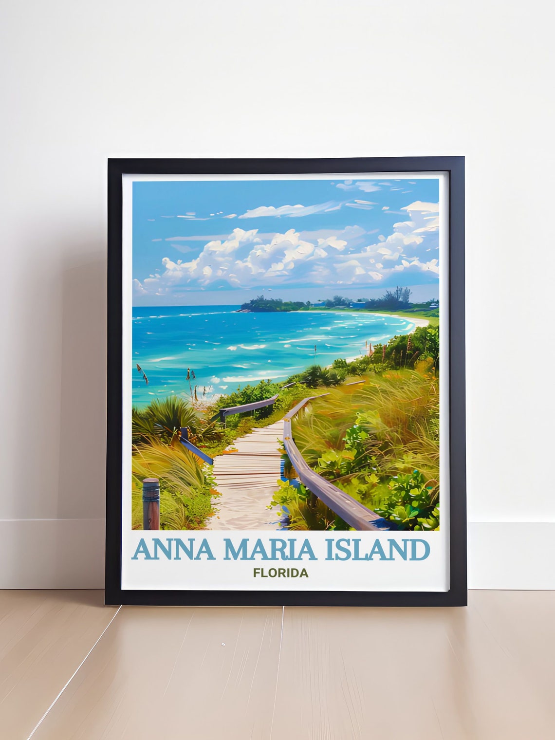 Anna Maria Island Florida Boardwalk to the Beach Dunes Poster - Image 4