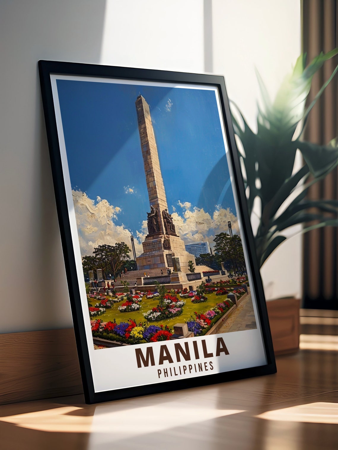 Manila Philippines Rizal Monument Obelisk Garden View Poster - Image 3
