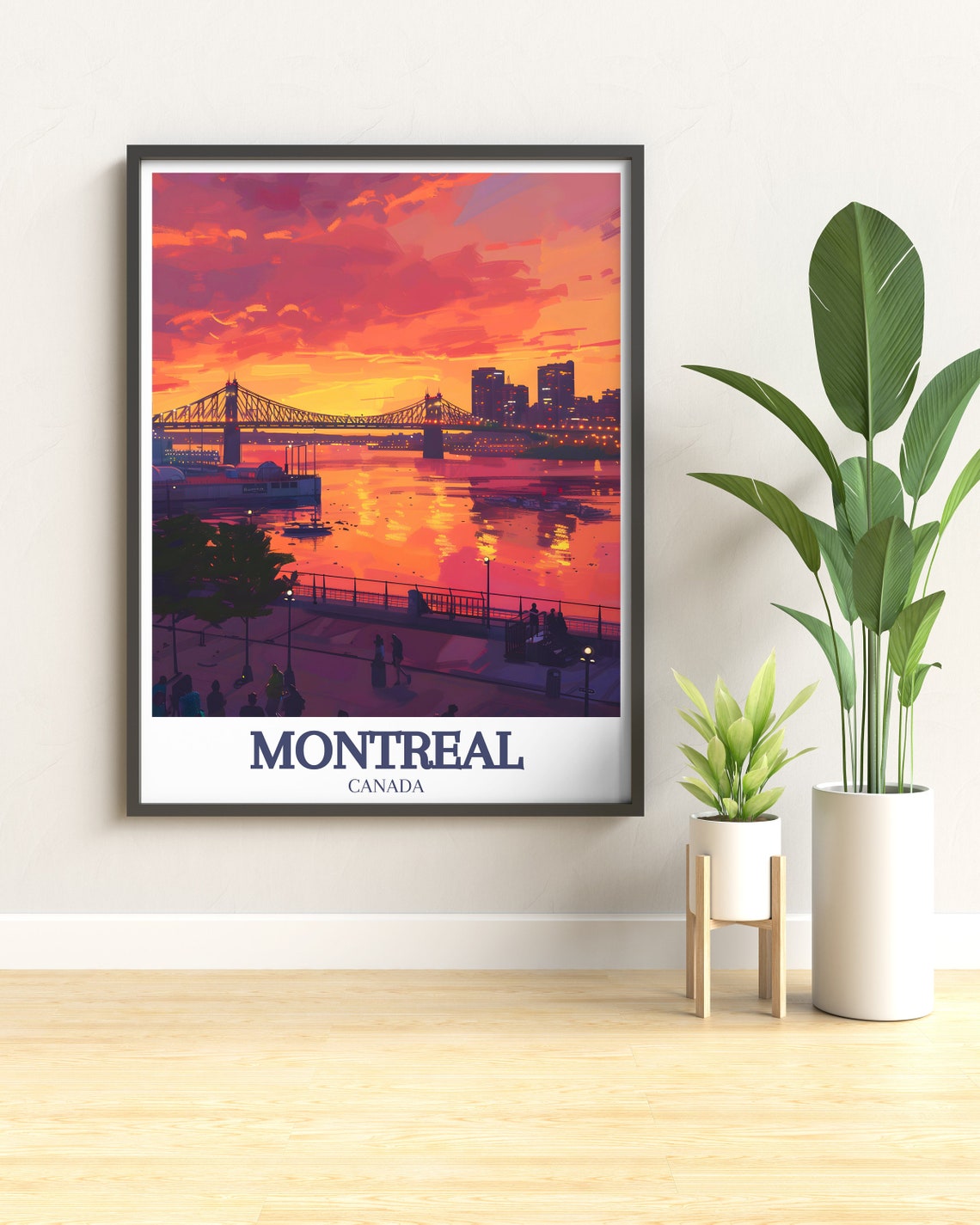 Montreal Travel Poster Old Port Of Montreal Jacquescartier Bridge Artwork Old Port Of Montreal Jacquescartier Bridge Art Print - Image 3