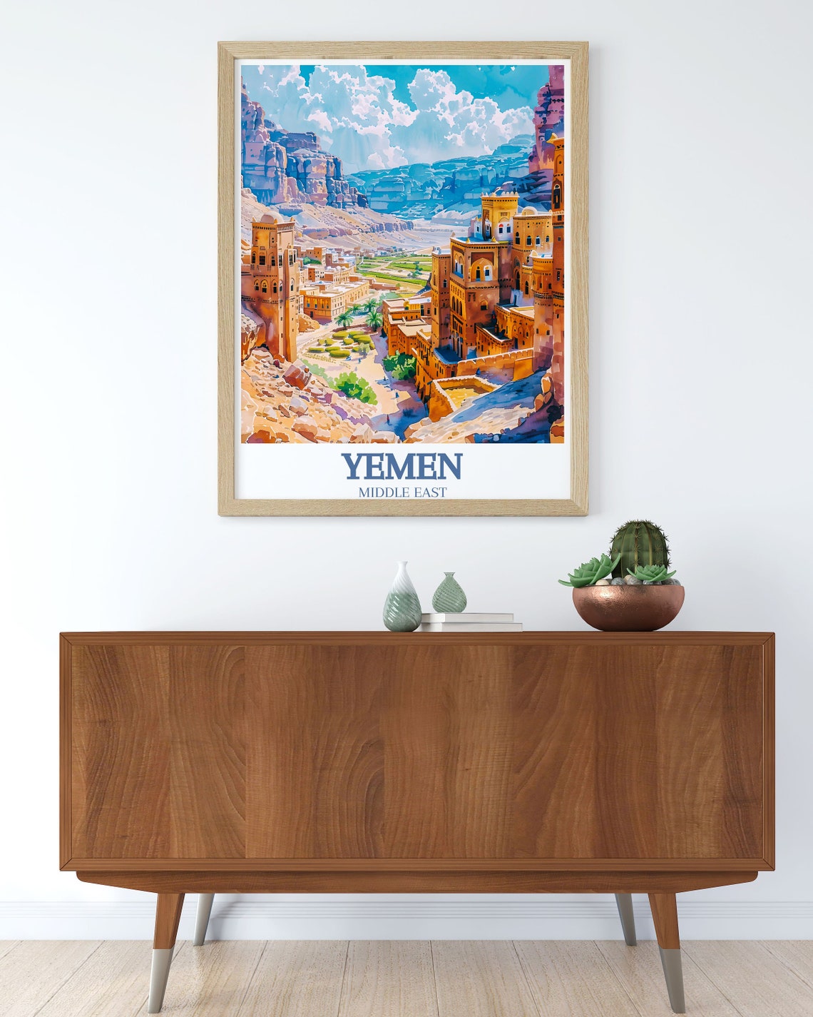 Yemen Art Print Yemen Travel Poster Shibam Almahwit Yemen Poster Shibam Almahwit Artwork Yemen Travel Poster Print - Image 3