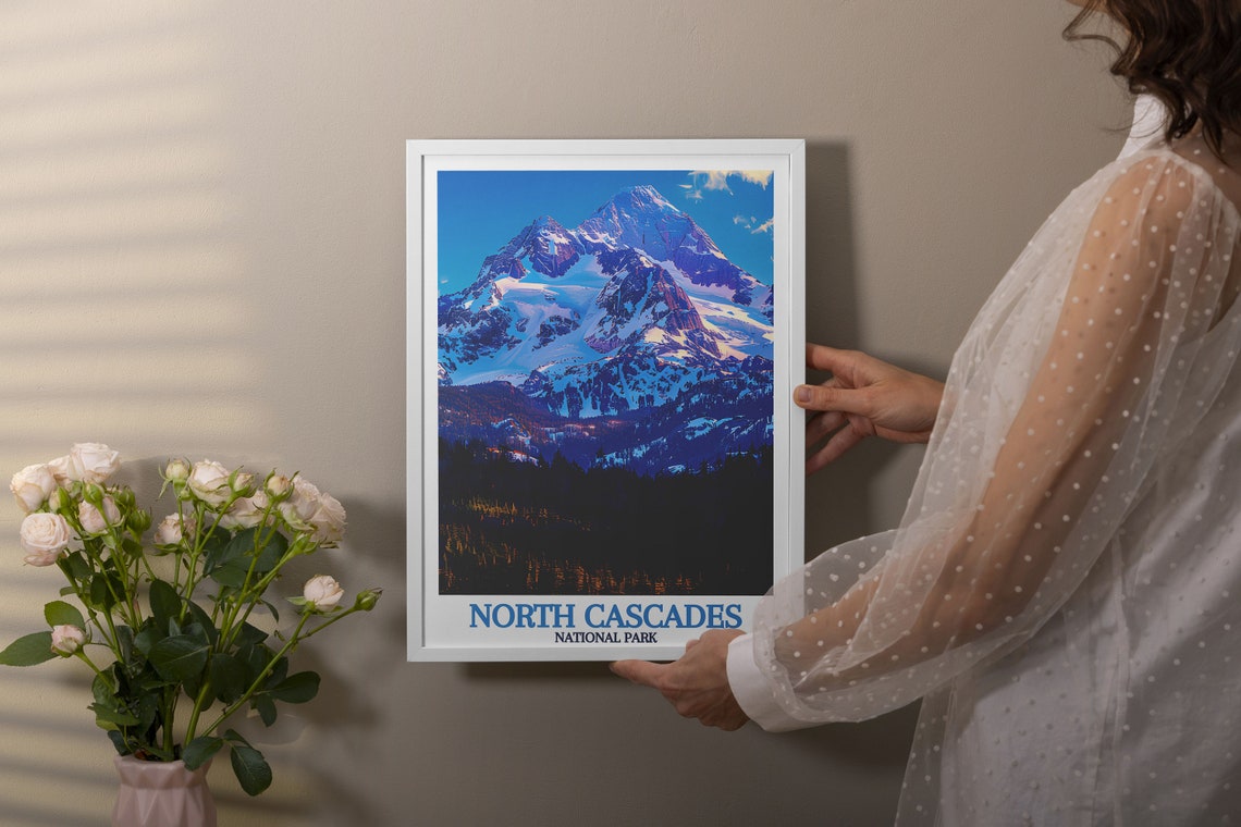 Mount Shuksan Snowy Twin Summit Pine Forest National Park Poster - Image 2