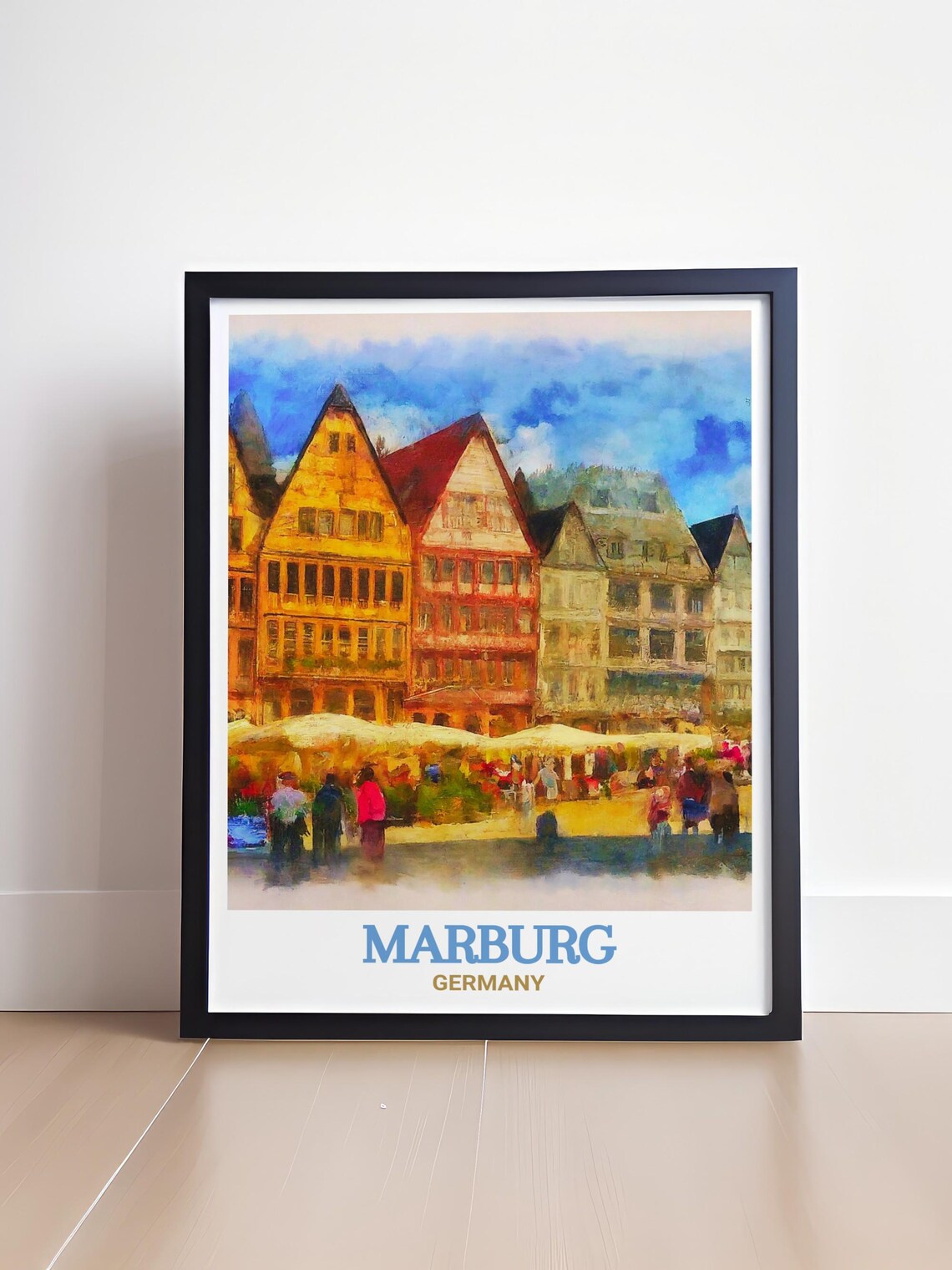 Marburg Market Square Colorful Historic Gabled Houses Germany Poster - Image 4