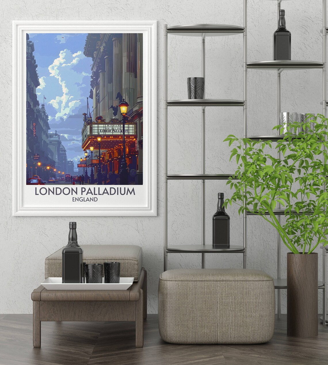 London Palladium Theatre Marquee Art Deco Soho Evening Poster - Image 3