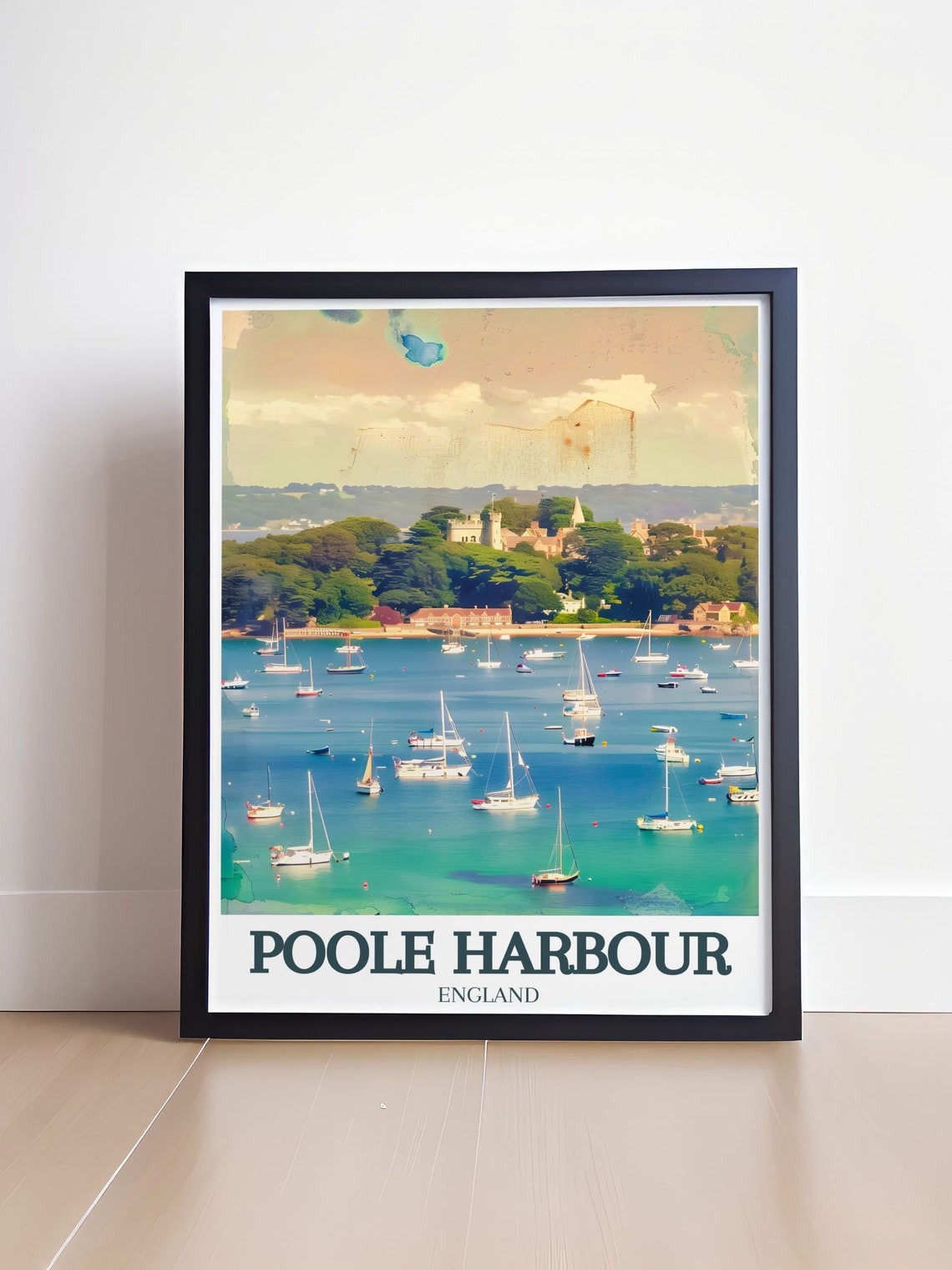 Poole Harbour England Sailboats Marina Vintage Harbor Poster - Image 4