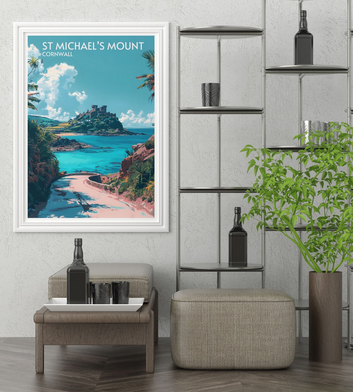 St Michael's Mount Cornwall Castle Tidal Island Coast Poster - Image 4