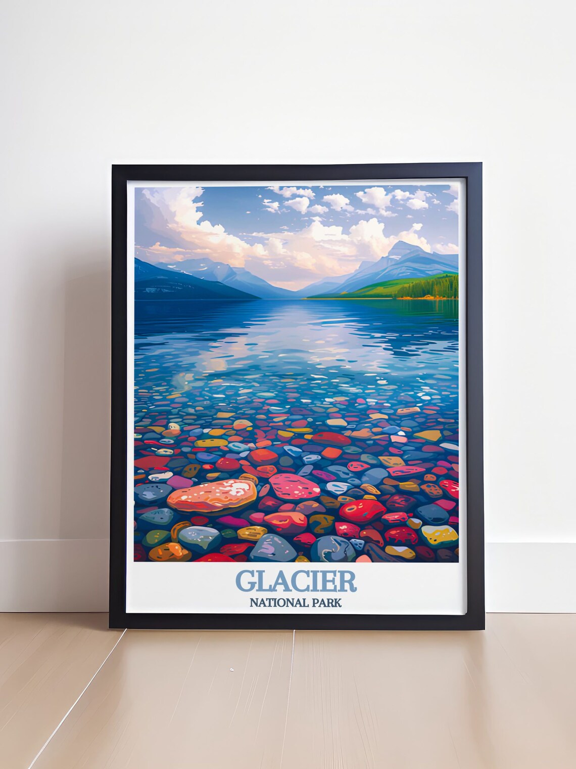 Glacier National Park Colorful Pebbles in Clear Lake McDonald Poster - Image 4