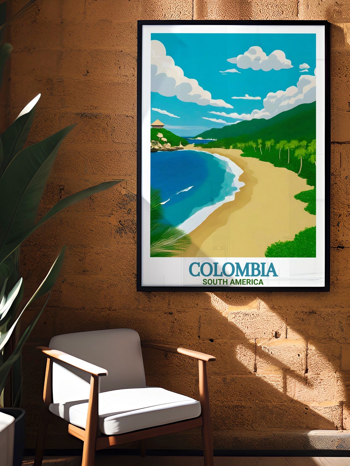 Colombia Travel Print Tayrona National Natural Park Print Colombia Travel Poster And Tayrona National Park Art - Image 2