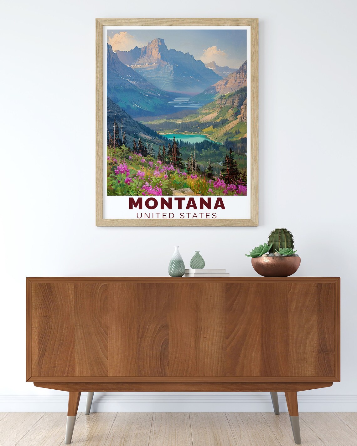 Montana Glacier National Park Travel Poster Print - Image 2