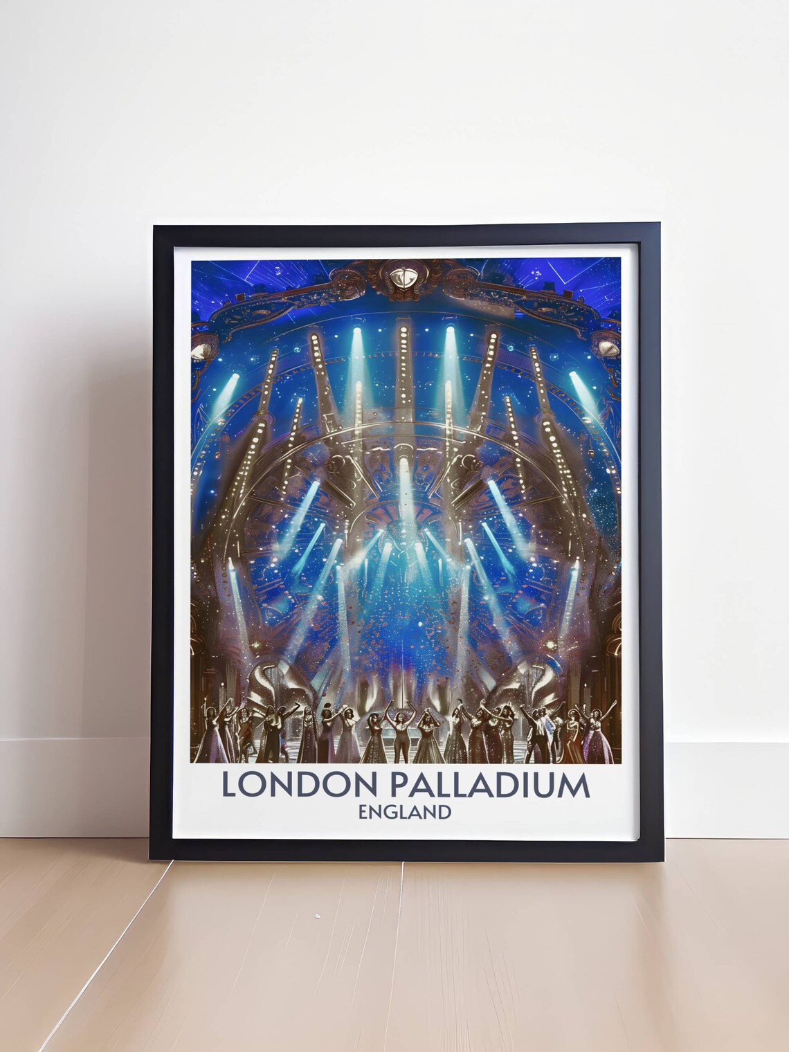 London Palladium Theatre Stage Dancers Spotlight Show Art Poster - Image 4