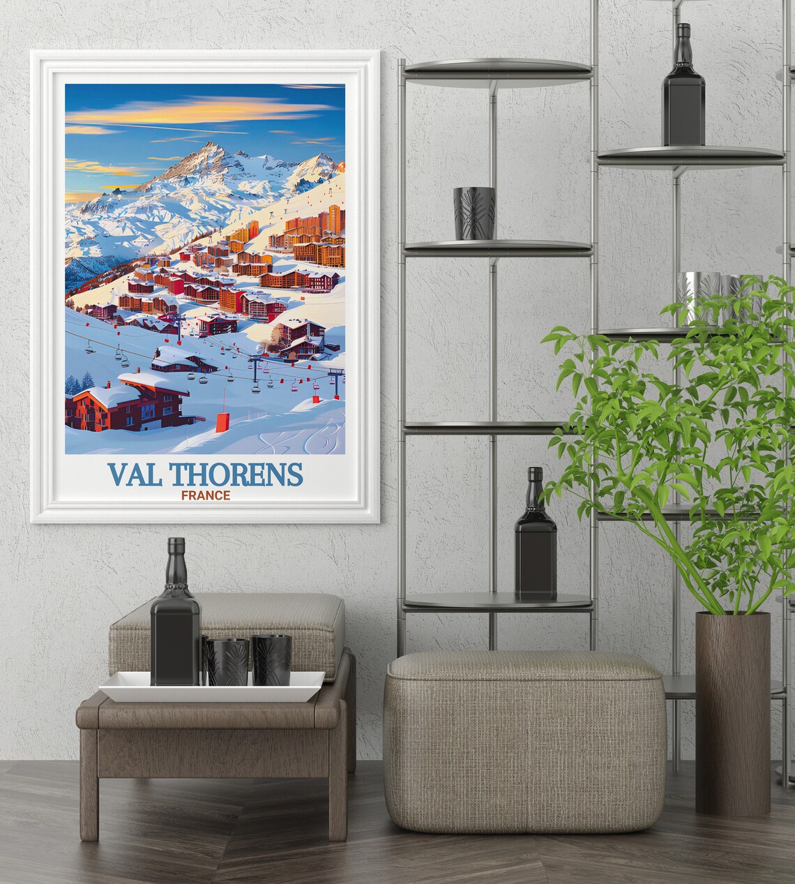 Val Thorens Travel Poster, Ski Resort Wall Art - Image 4