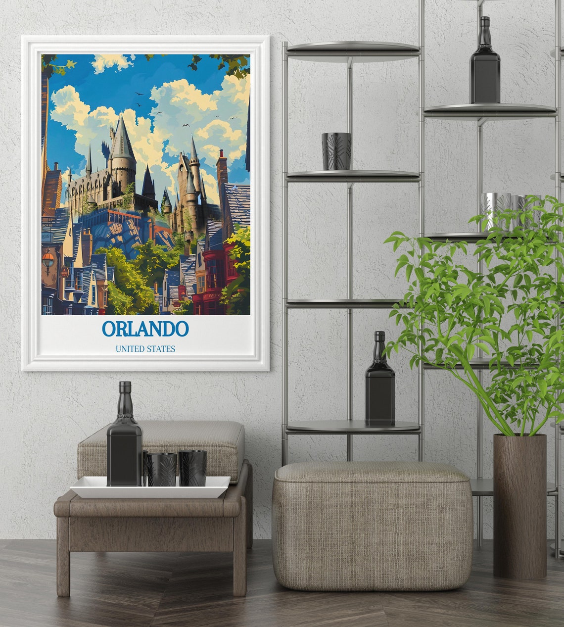 Orlando Florida Wizarding World Hogwarts Castle Street Poster - Image 3