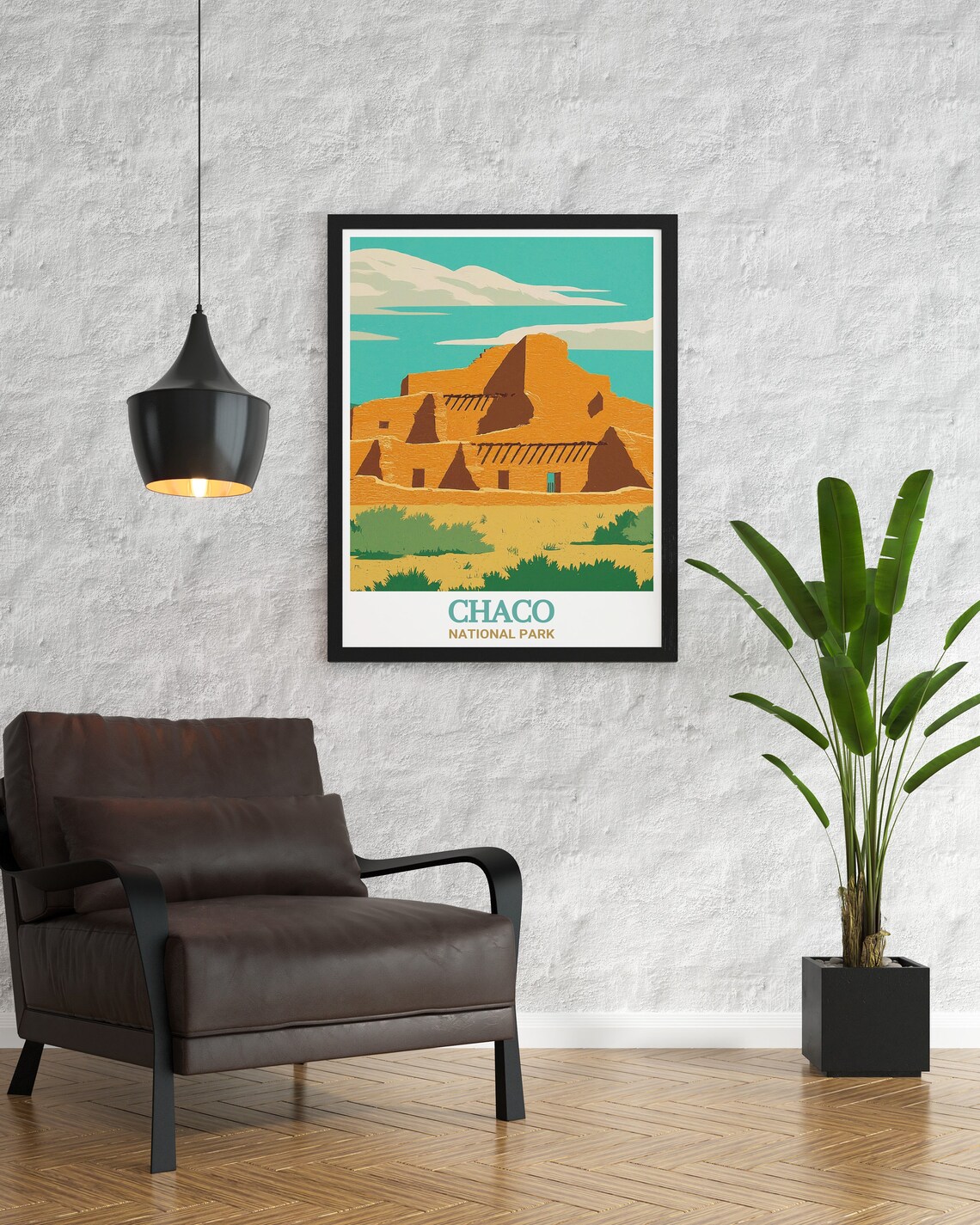 Pueblo Bonito Chaco National Park Ruins Desert Travel Poster - Image 4